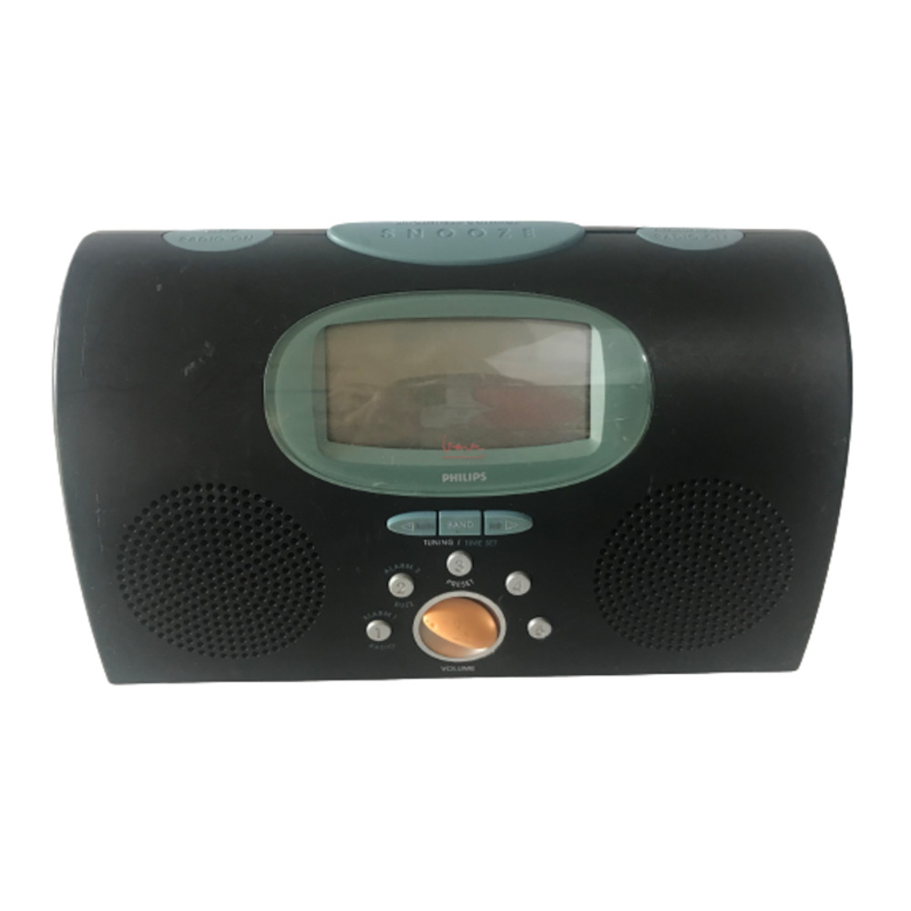 MID CENTURY MODERN Philips AM/FM Clock Radio designed by Michael Graves